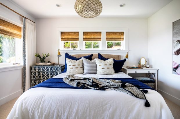 Breezy Blue Beach Laguna Luxury Bedroom Design