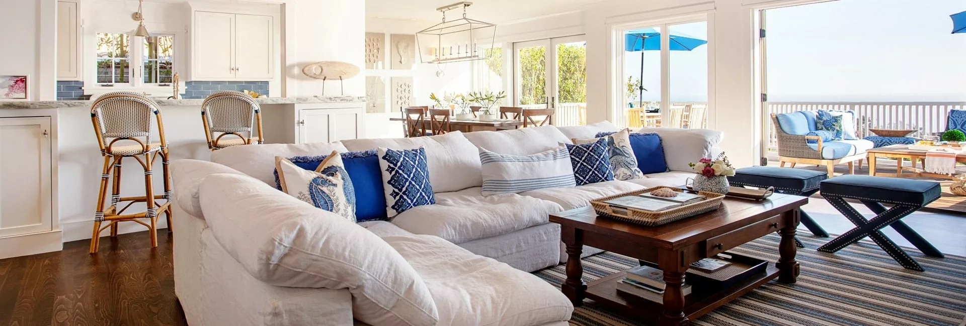 Breezy Blue Beach Living Room