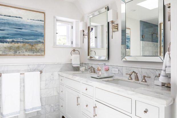 Altadena Farmhouse Bathroom Twin Sink Design