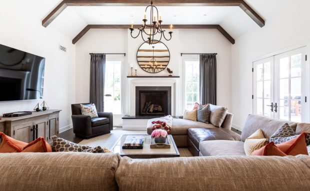 Altadena Farmhouse Luxury Living Room Design