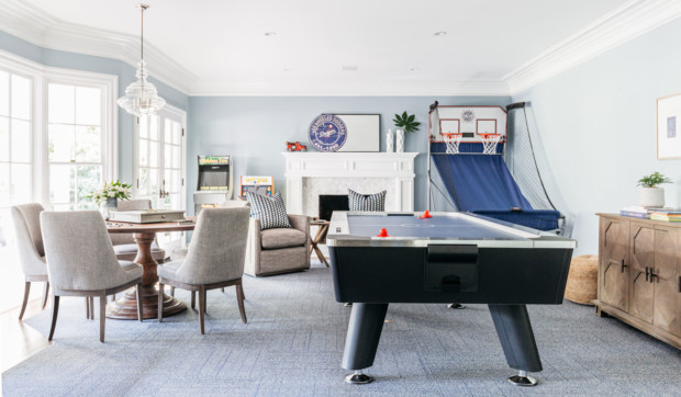 Family Friendly Colonial Game Room Interior Design